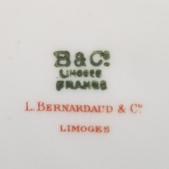 L. Bernardaud & Co. Limoges 2 Dinner Plates & 1 Soup Bowl & 1 Muffin Dish no lid - Picture 5 of 8